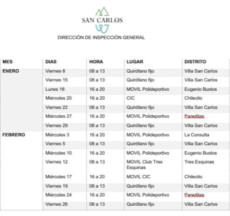 Cronogramadecastracionesveterinariasancarlos Diario El Cuco Digital todas las noticias del Valle de Uco Cronograma-de-castraciones-veterinaria-san-carlos