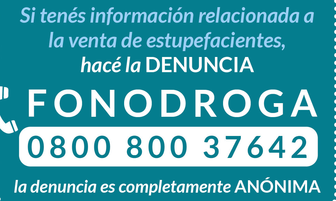 Fonodroga: la Policía recibe información anónima sobre sitios de venta y distribución de droga