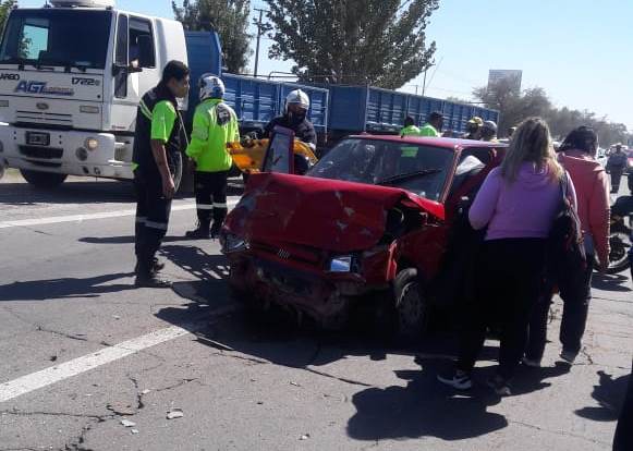 Accidente en Luján - empleados - foto gentileza