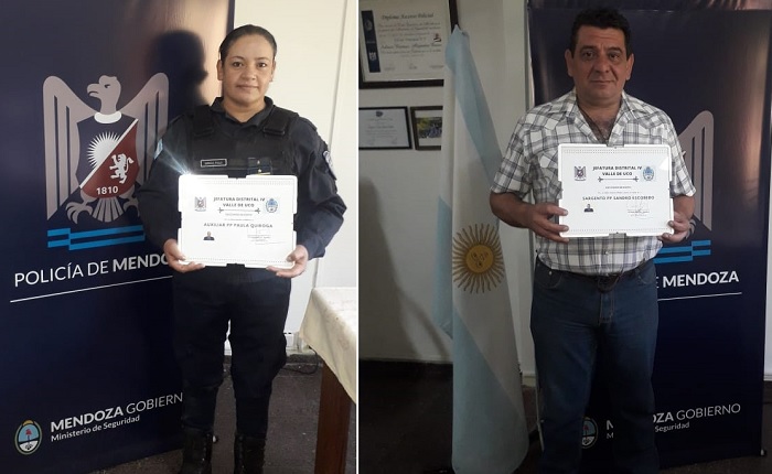 Reconocimiento a policias del Valle de Uco