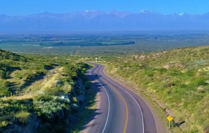 Ruta 86 camino a Los Cerrillos - foto Municipalida de Tupungato