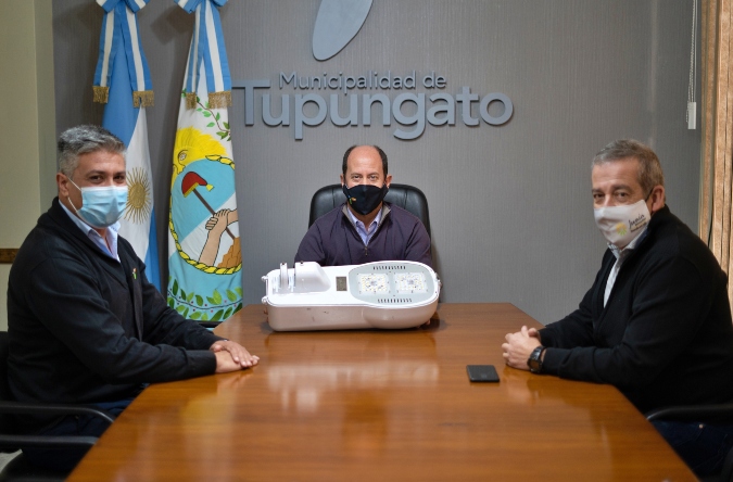 Convenio con Junín: Tupungato recibió las primeras 100 lámparas reconvertidas de sodio a led