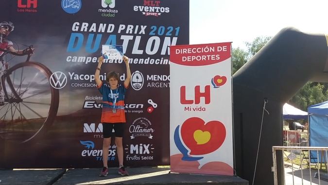 El tunuyanino Santiago López hizo podio en la primera fecha del Duatlón de Mendoza