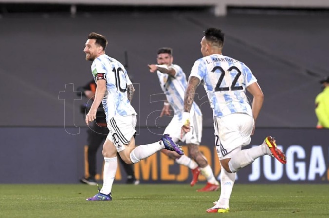 Messi, De Paul y Lautaro foto Julián Alvarez