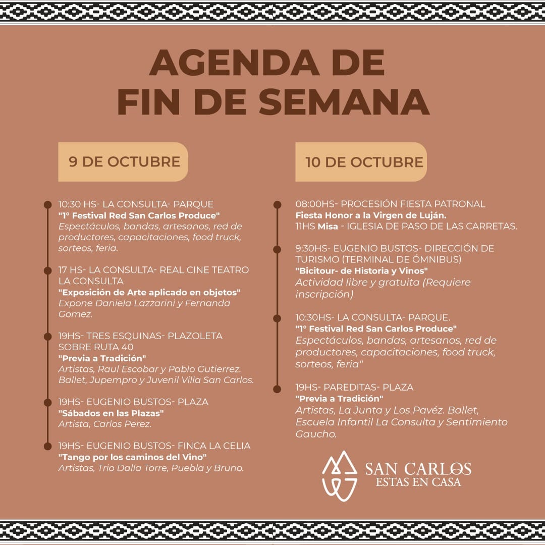 agendafindesancarlos - Diario El Cuco Digital todas las noticias del Valle de Uco agenda-finde-san-carlos