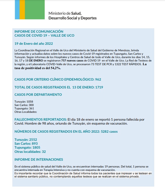 InformeCovidValledeUco19enero - Diario El Cuco Digital todas las noticias del Valle de Uco Informe-Covid-Valle-de-Uco-19-enero