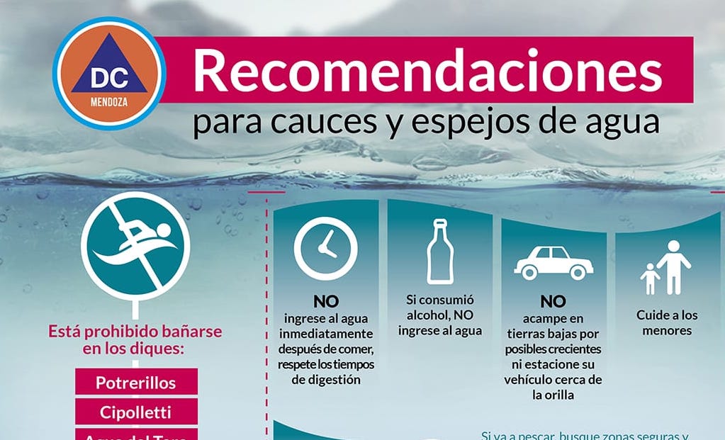 Recomendaciones de Gobierno para evitar accidentes en el agua.