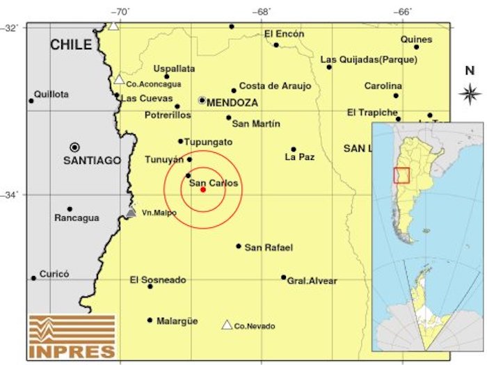 Temblor en San Carlos