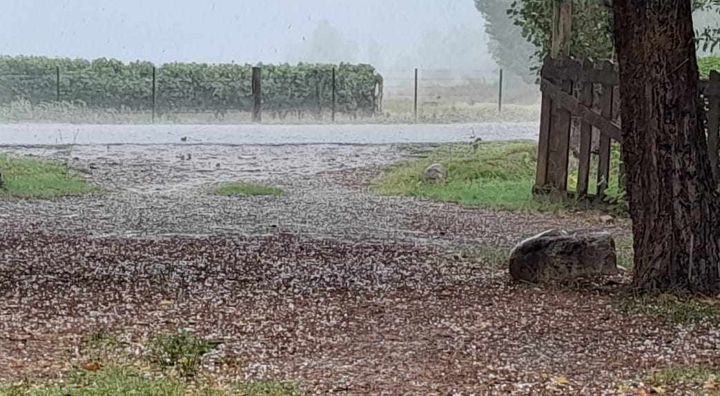 Granizada en La Consulta.