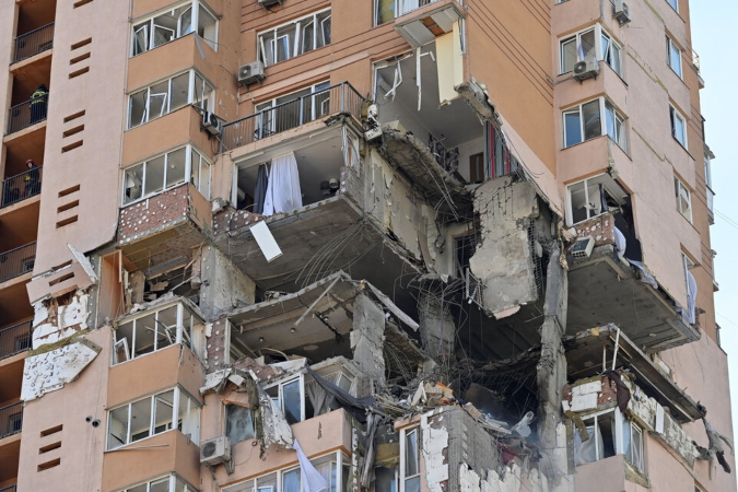 El servicio estatal de situaciones de emergencias de Ucrania no dio por ahora informaciones sobre posibles víctimas. Foto: AFP