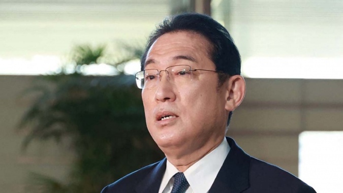 Fumio Kishida: "Para responder a la cooperación con la comunidad internacional, Japón decidió imponer sanciones". Foto: AFP