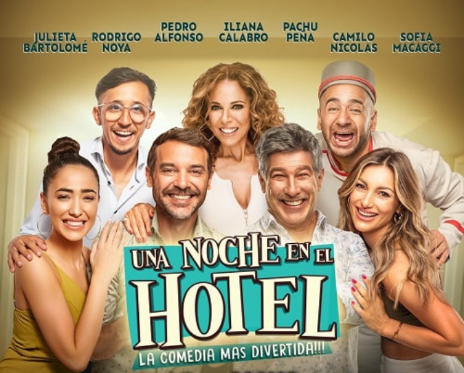 Una noche en el hotel cuenta la historia de dos amigos que sufren un desperfecto mecánico y llegan a un hotel donde los personajes transitan enredos mentiras y confusiones.