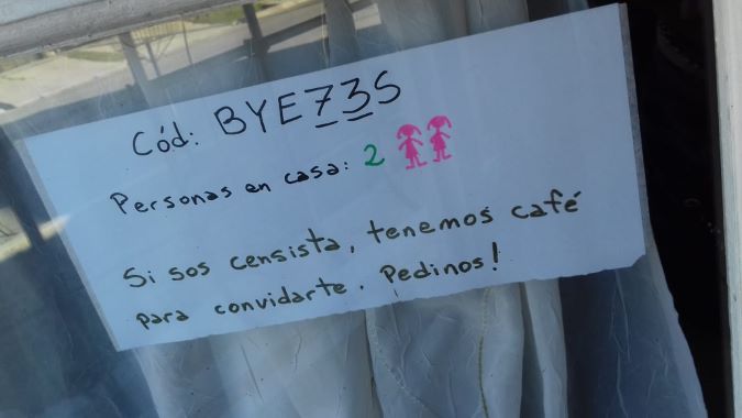 Foto: código del censo digital -gentileza para El Cuco Digital, Carla González