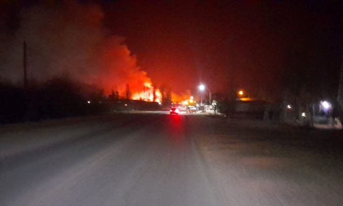 Foto archivo incendio en Tunuyán