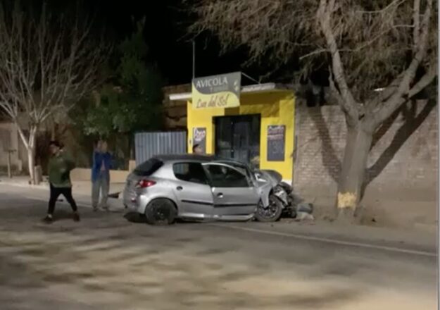 Accidente calle Las Heras- Tupungato.