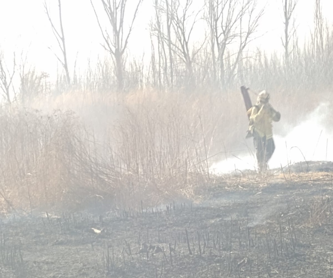 Foto: incendio en Pellegrini y Ruta 40 / Bomberos Voluntarios de San Carlos