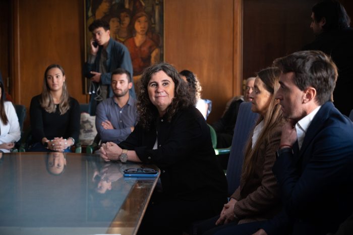 La ministra de Salud, Desarrollo Social y Deportes, Ana María Nadal, presentó hoy la Red de Teleneurología de Urgencia, en el Salón de Acuerdos del quinto piso de la Casa de Gobierno.