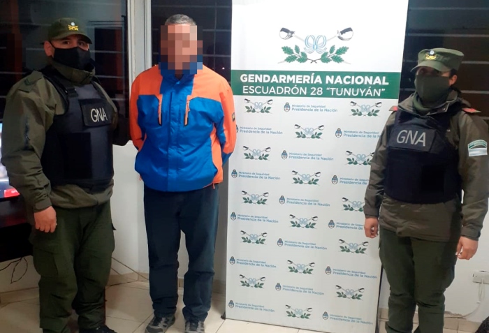 El ciudadano detenido - Foto Prensa Gendarmería