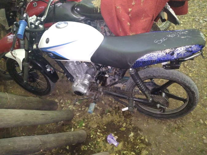 La moto más ilegal de Mendoza. Foto: Policía.