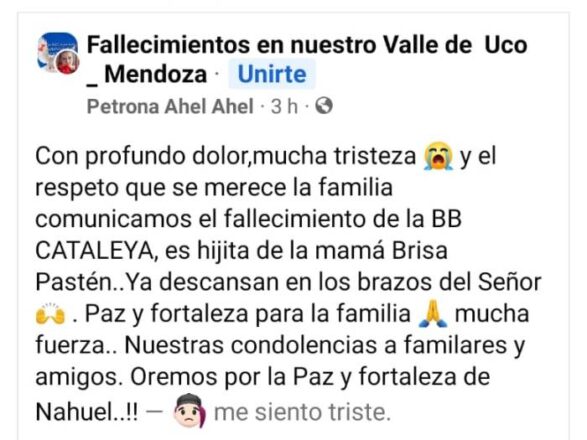 fallecimientocataleya Diario El Cuco Digital todas las noticias del Valle de Uco fallecimiento-cataleya