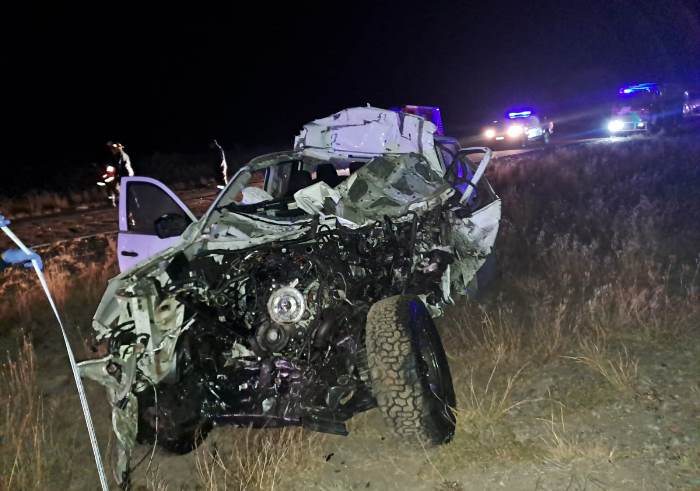 La camioneta tras el trágico hecho