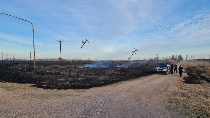 Preocupa la quema de pastizales en Valle de Uco y el sur provincial. Foto: Edemsa.