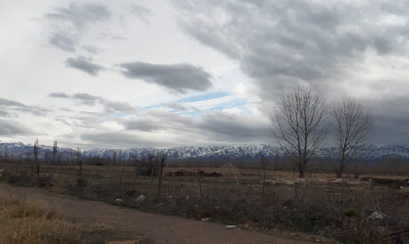 Nublado y frío. Imagen de Campo Los Andes, Valle de Uco.