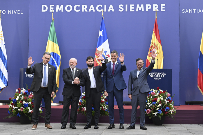 Presidentes Chile, Brasil, Uruguay, Colombia